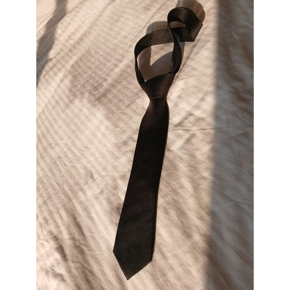 Bruno piattelli silk black striped mens tie 58